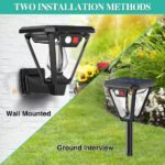 Solar Spot Lights Wall Motion Sensor Garden Yard Path Lamp Security Waterproof  2 Pack